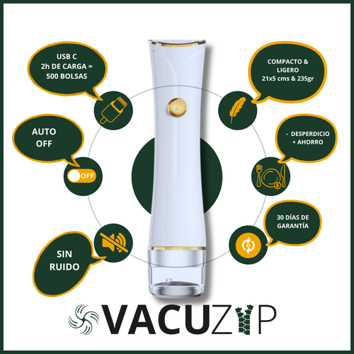 VacuZip™ MiniSellador al Vacío de Bolsas