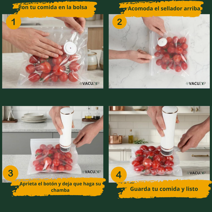 VacuZip™ MiniSellador al Vacío de Bolsas